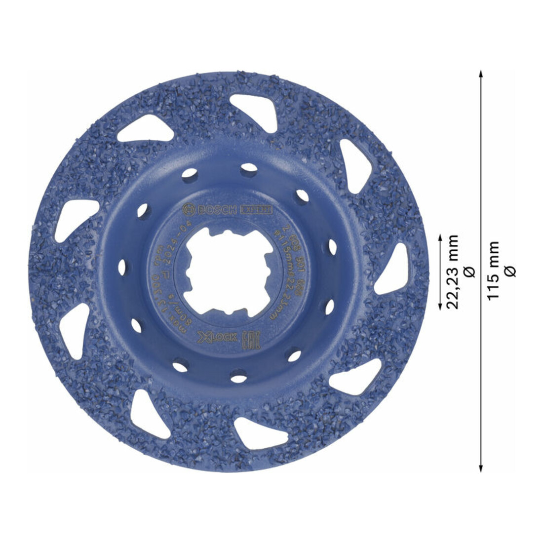 Bosch EXPERT Multi Material Carbide-Topfscheibe med., schräg, X-LOCK, 115 mm, 22,23 mm