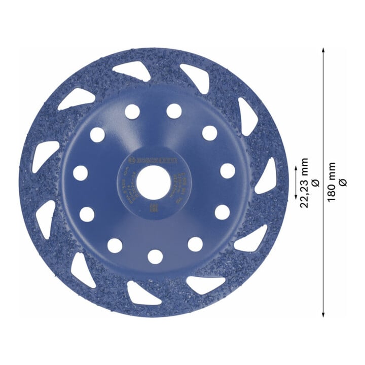 Bosch EXPERT Multi Material Carbide-Topfscheibe mittel, angeschrägt, 180 mm, 22,23 mm