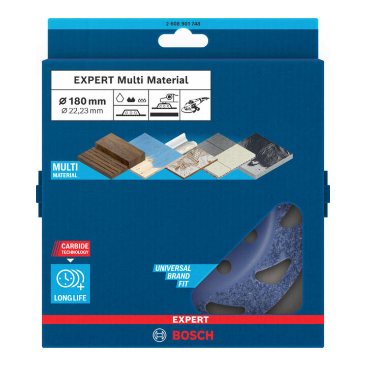 Bosch EXPERT Multi Material Carbide-Topfscheibe mittel, flach, 180 mm, 22,23 mm