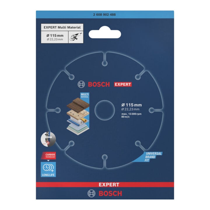 Bosch EXPERT Multi Material Carbide-Trennscheibe, 115 x 22,23 mm