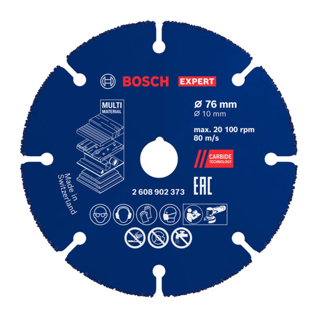 Bosch EXPERT Multi Material Carbide-Trennscheibe, 76 x 10 mm