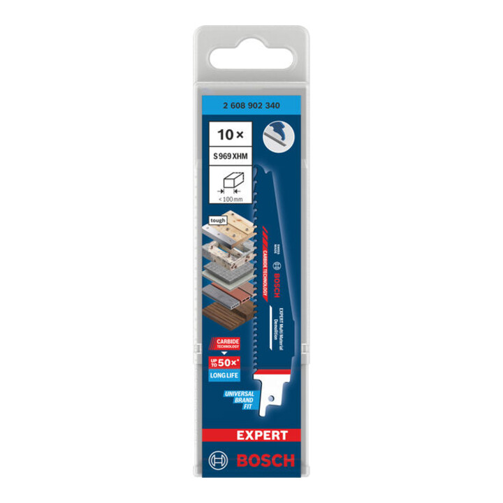 Bosch EXPERT Multi Material Demolition S969XHM Säbelsägeblatt, 10-tlg.