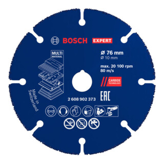 Bosch EXPERT Multi Material hardmetalen doorslijpschijf, 76 x 10 mm