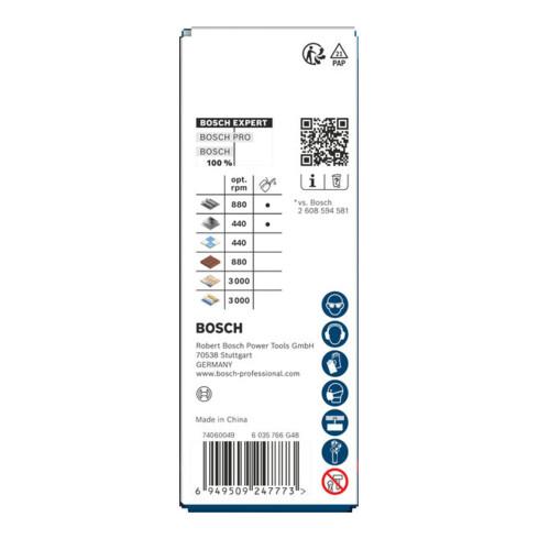 Bosch EXPERT Multi Material Power Change Plus-gatzaag, 20 x 60 mm