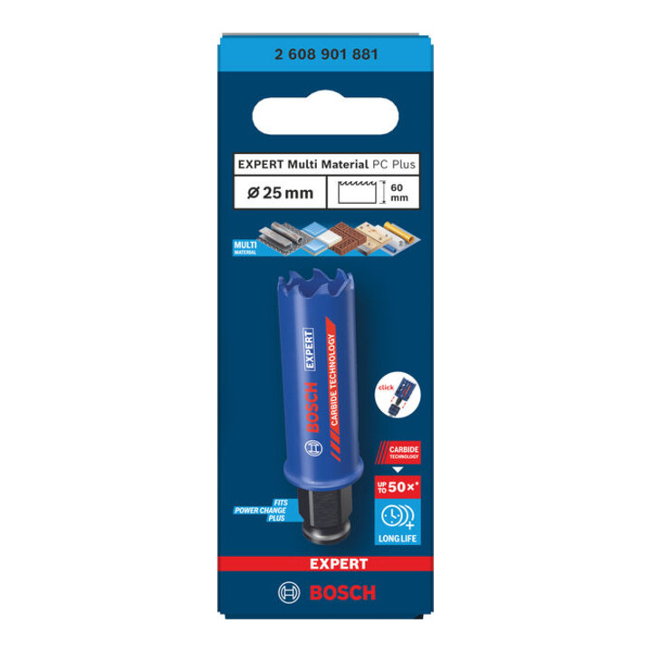 Bosch EXPERT Multi Material Power Change Plus-gatzaag, 25 x 60 mm