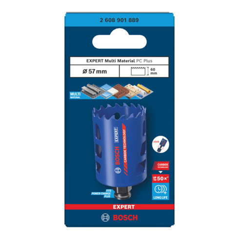 Bosch EXPERT Multi Material Power Change Plus-gatzaag, 57 x 60 mm