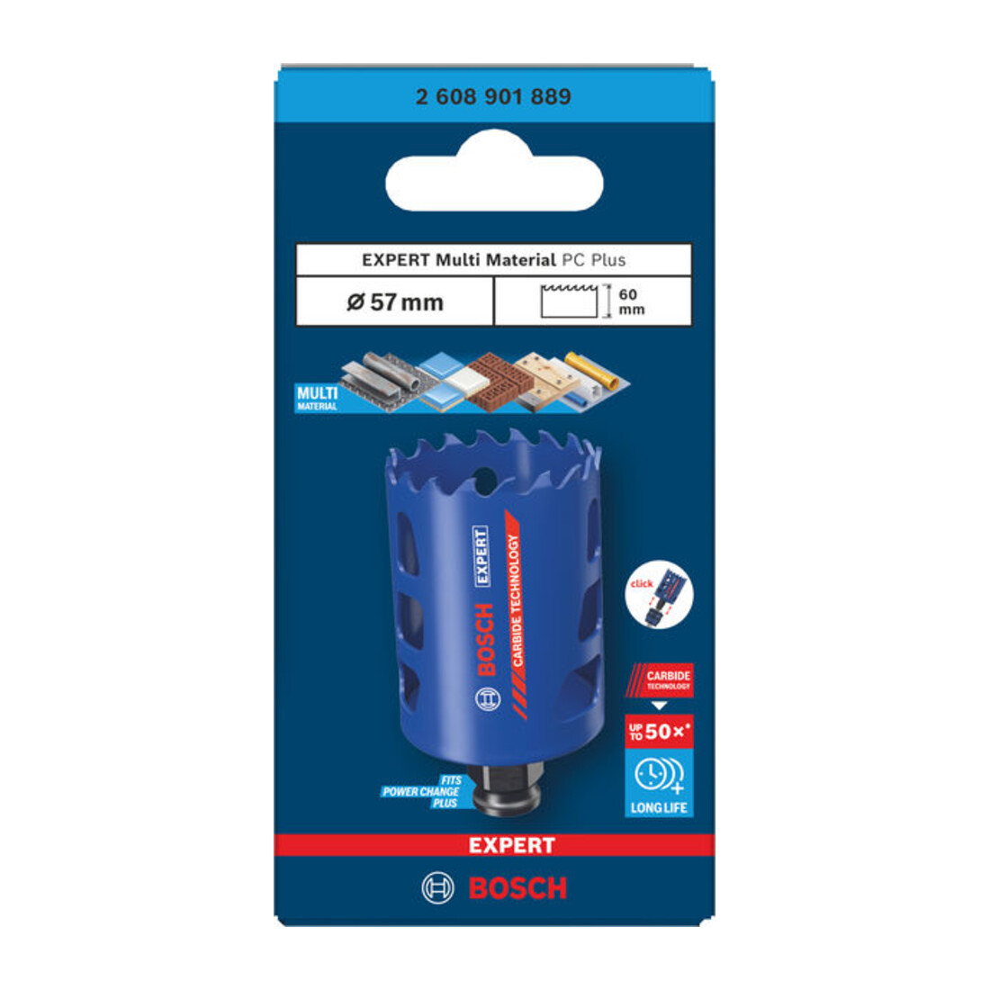 Bosch EXPERT Multi Material Power Change Plus-gatzaag, 57 x 60 mm