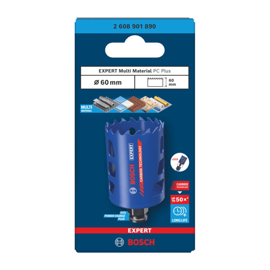 Bosch EXPERT Multi Material Power Change Plus-gatzaag, 60 x 60 mm
