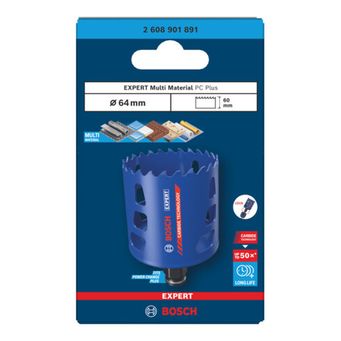 Bosch EXPERT Multi Material Power Change Plus-gatzaag, 64 x 60 mm