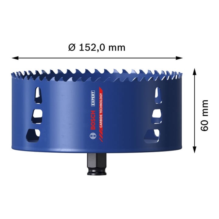 Bosch EXPERT Multi Material Power Change Plus-Lochsäge, 152 x 60 mm