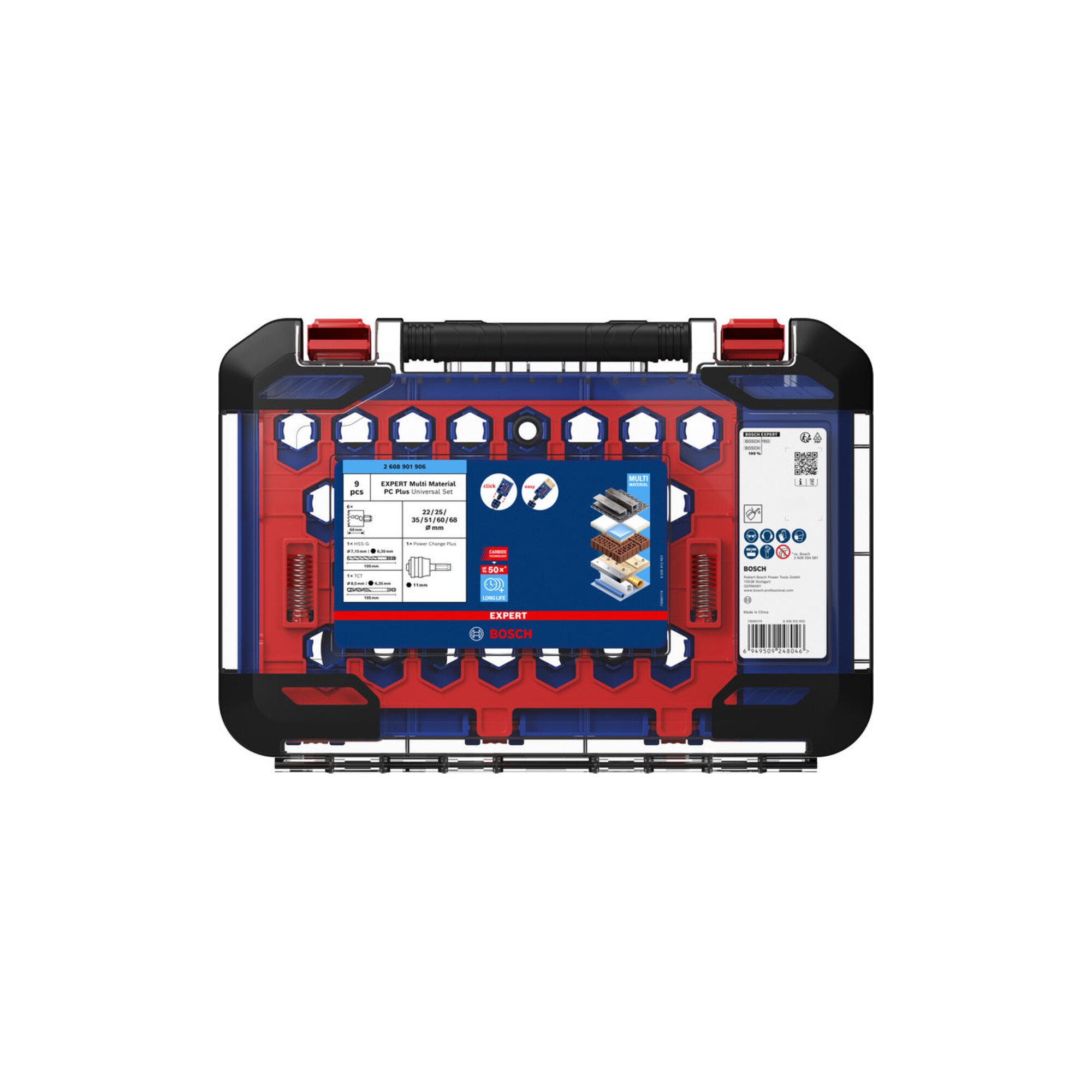 Bosch EXPERT Multi Material Power Change Plus-Lochsäge, 22/25/35/51/60/68x60 mm,9-tlg.
