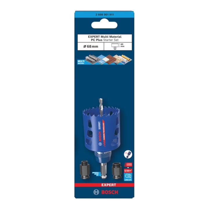 Bosch EXPERT Multi Material Power Change Plus-Lochsägen Kit, 68 x 60 mm