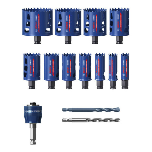 Bosch EXPERT Multi Material Power Change Plus-Lochsägen-Set, 14-tlg.
