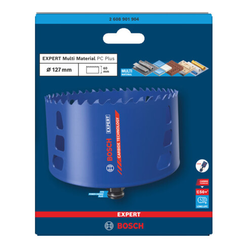 Bosch EXPERT Multi Material Power Change Plus-sega a tazza, 127 x 60 mm