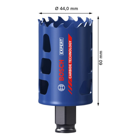 Bosch EXPERT Multi Material Power Change Plus-sega a tazza, 44 x 60 mm