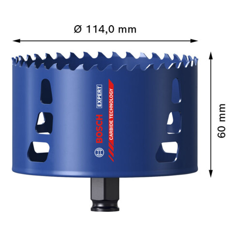 Bosch EXPERT Multi Material Power Change Plus-seghetto a tazza, 114 x 60 mm