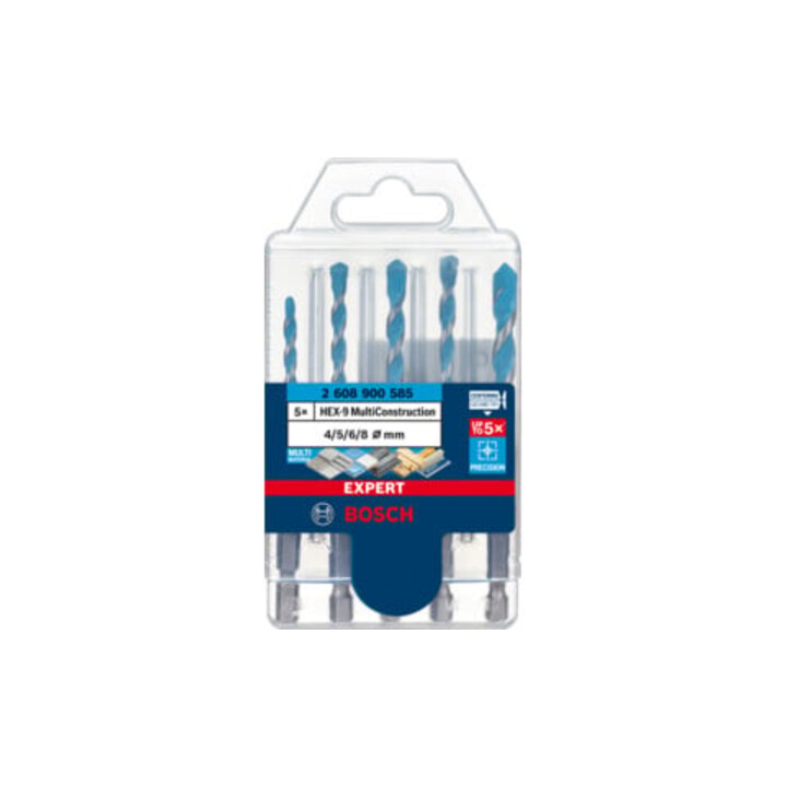 Set Makita Schlagbohrschrauber DHP485RTJ + Bosch HEX-9 MC Bohrer-Set, 5tlg 4/5/6/8 EXPERT