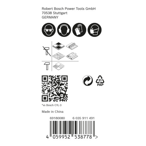 Bosch EXPERT MultiConstruction HEX-9 Bohrer-Set 5/6/8mm 3-tlg. für Dreh- und Schlagbohrer