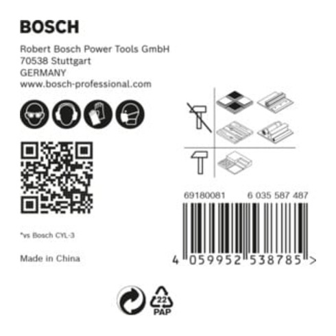 Bosch Expert MultiConstruction HEX-9 foret, 4/5/6/8 mm