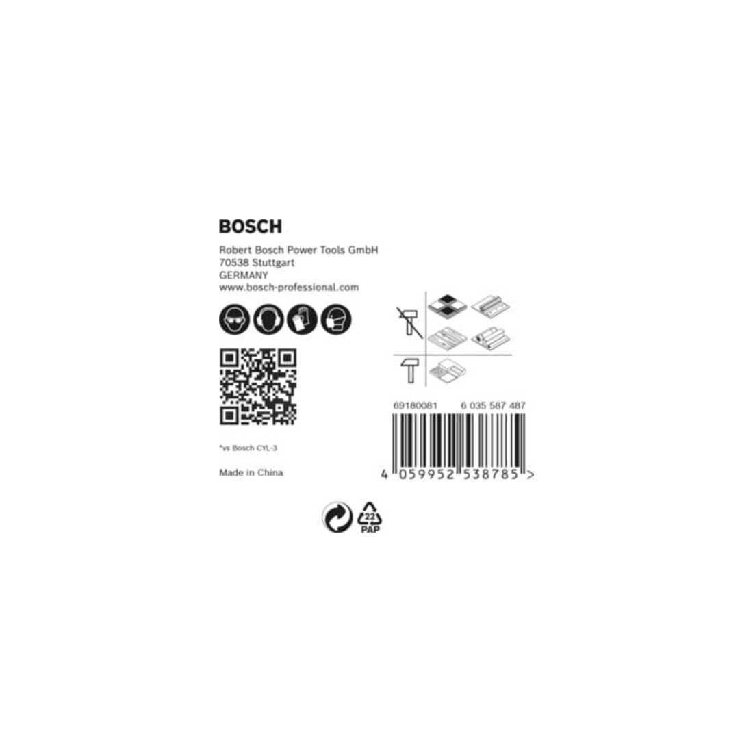 Bosch Expert MultiConstruction HEX-9 foret, 4/5/6/8 mm