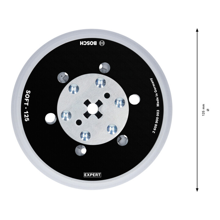 Bosch EXPERT Multigat (EXPERT Multiloch) Universele steunschijf 125mm zacht voor excentrische schuurmachine