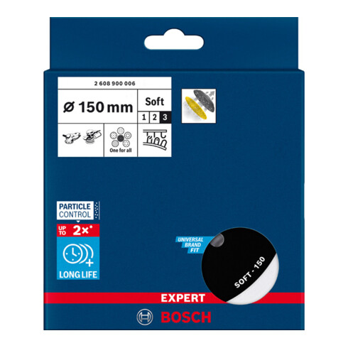 Bosch EXPERT Multigat Universele steunschijf 150mm Zacht voor excentrische schuurmachine