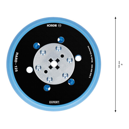 Bosch Expert Multihole (Expert Multihole) Tampon support universel, 125 mm, dur