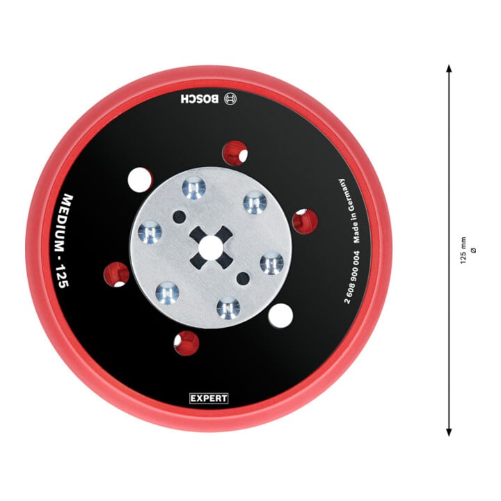 Bosch Expert Multihole (Expert Multihole) Tampon support universel, 125 mm, moyen