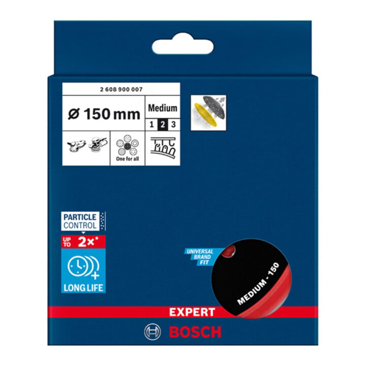 Bosch Expert Multihole Universal backing pad, 150 mm, moyen