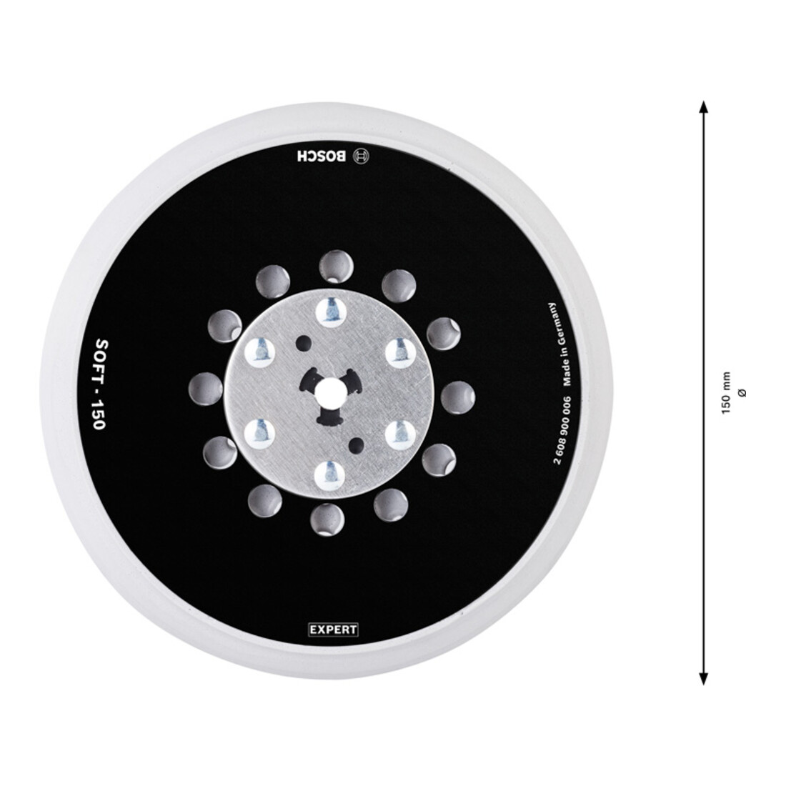 Bosch Expert Multihole Universal backing pad, 150 mm, souple