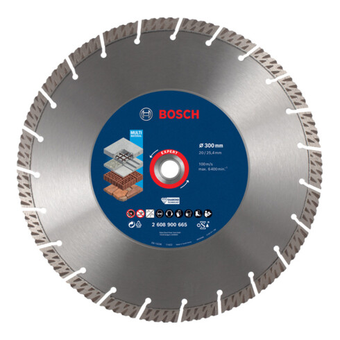 Bosch EXPERT MultiMaterial diamantdoorslijpschijven 300 x 20/25,40 x 3 x 15mm voor tafelzagen