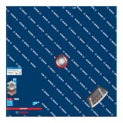 Bosch EXPERT MultiMaterial diamantdoorslijpschijven 450 x 25,40 x 3,3 x 12mm voor tafelzagen