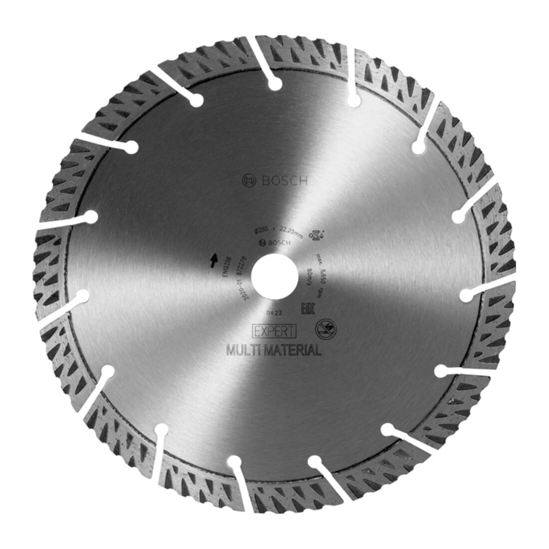 Bosch EXPERT MultiMaterial Diamanttrennscheiben 230 x 22,23 x 2,4 x 15mm für große Winkelschleifer mit Spannmutter