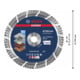 Bosch EXPERT MultiMaterial Diamanttrennscheiben 230 x 22,23 x 2,4 x 15mm für große Winkelschleifer mit Spannmutter