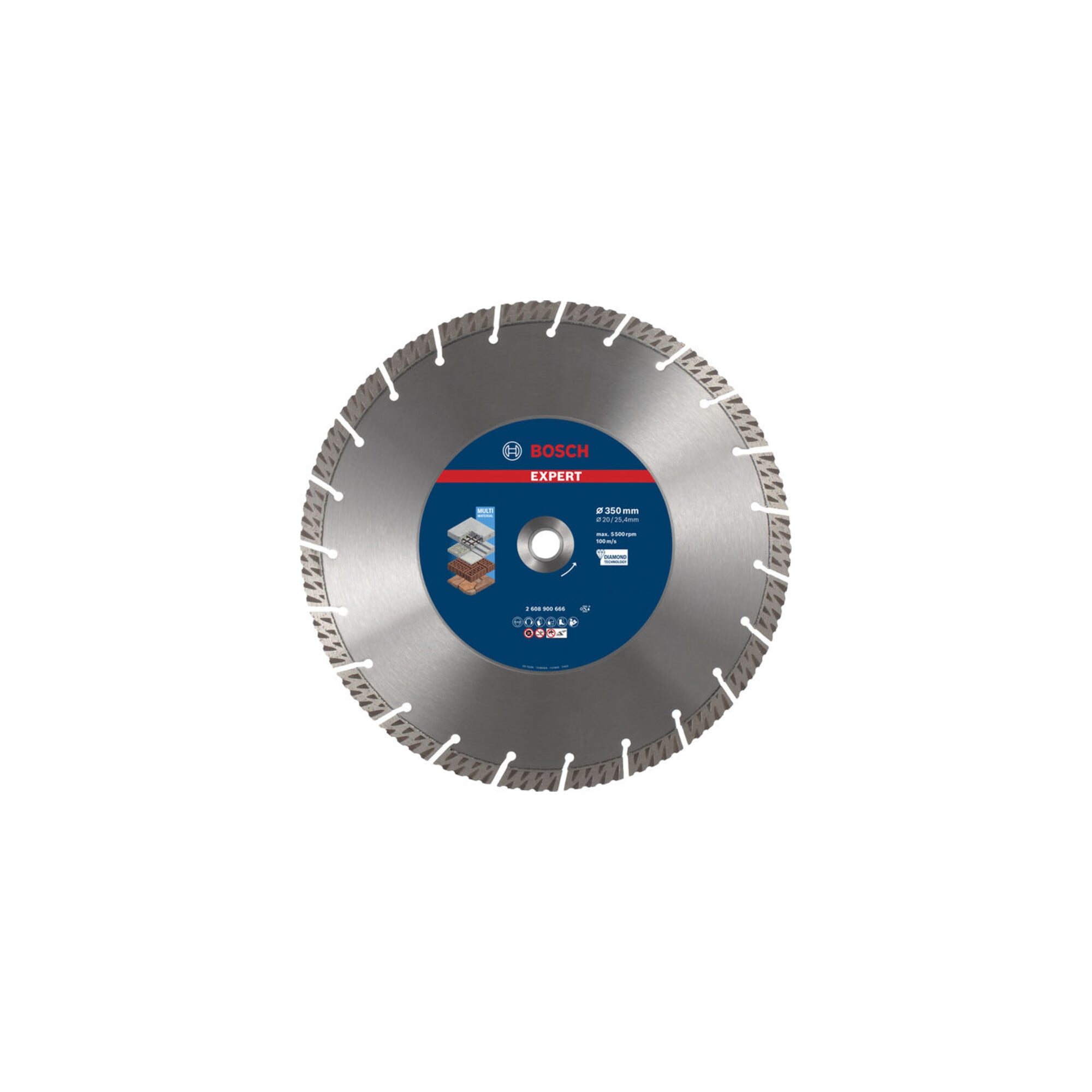 BOSCH EXPERT MultiMaterial Diamanttrennscheiben 350 x 20/25,40 x 3,3 x 15mm für Tischsägen