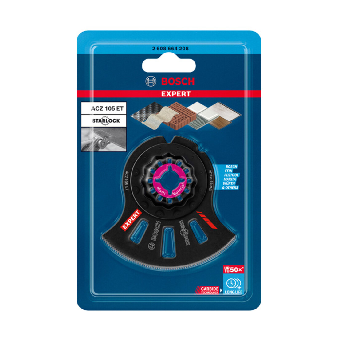 Bosch Expert MultiMaterial Segment Blade (lame de scie à segment) ACZ 105 ET Lame pour outils multifonctions