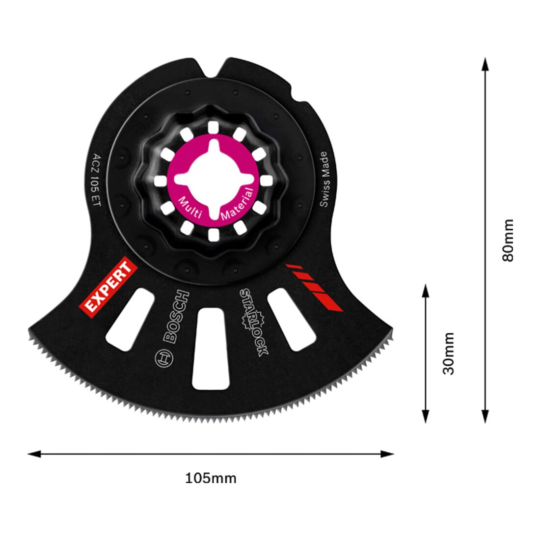 Bosch Expert MultiMaterial Segment Blade (lame de scie à segment) ACZ 105 ET Lame pour outils multifonctions