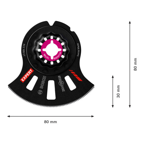 Bosch Expert MultiMaterial Segment Blade (Segmentsägeblatt) ACZ 105 ET Blatt für Multifunktionswerkzeuge