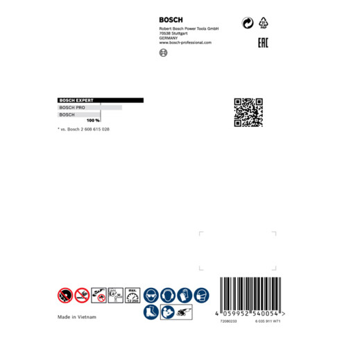 Bosch EXPERT MultiMaterial X-LOCK diamantdoorslijpschijven 125 x 22,23 x 2,4 x 12mm voor haakse slijpmachines met X-LOCK en met klemmoer
