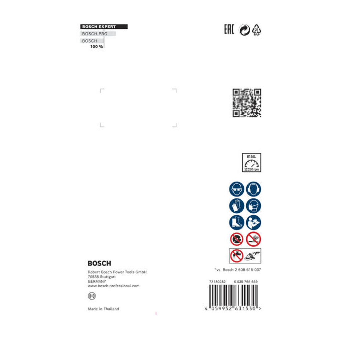 Bosch EXPERT MultiMaterial X-LOCK Diamanttrennscheiben, 125 x 22,23 x 2,4 x 12 mm