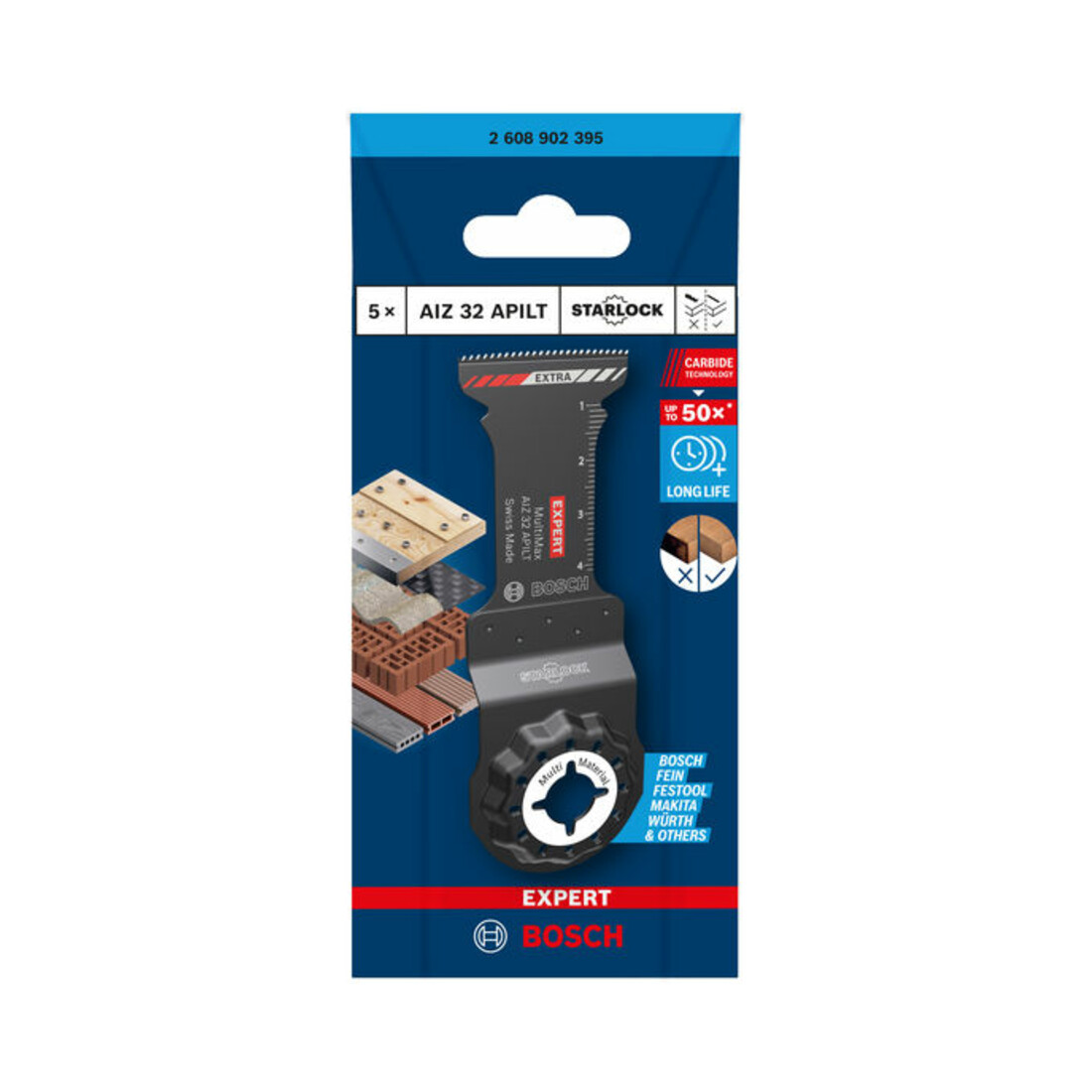 Bosch EXPERT MultiMax AIZ 32 APILT Blatt für Multifunktionswerkzeuge, 5‑tlg.