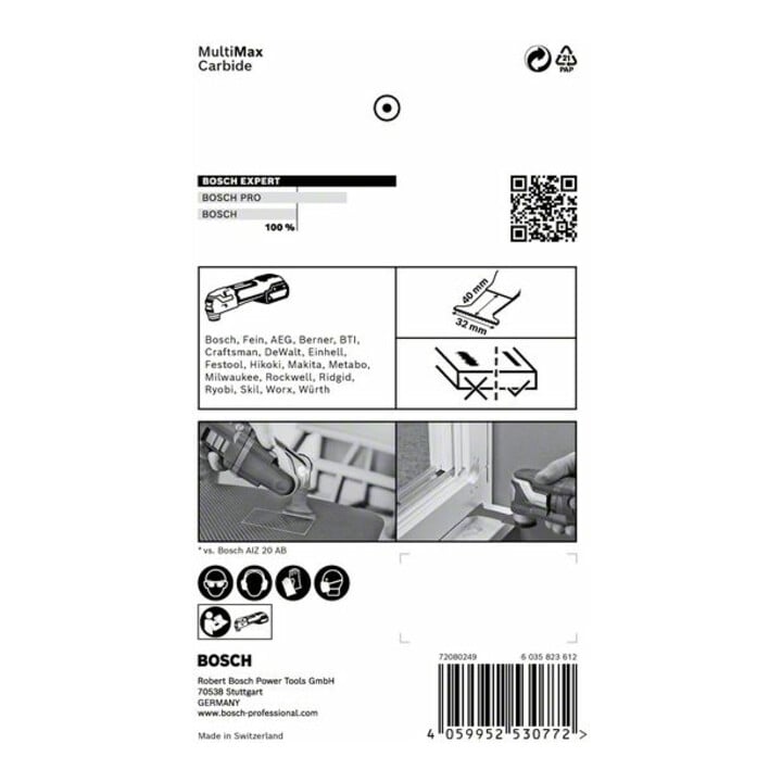 Bosch Expert MultiMax AIZ 32 APIT Blatt für Multifunktionswerkzeuge, 32 mm