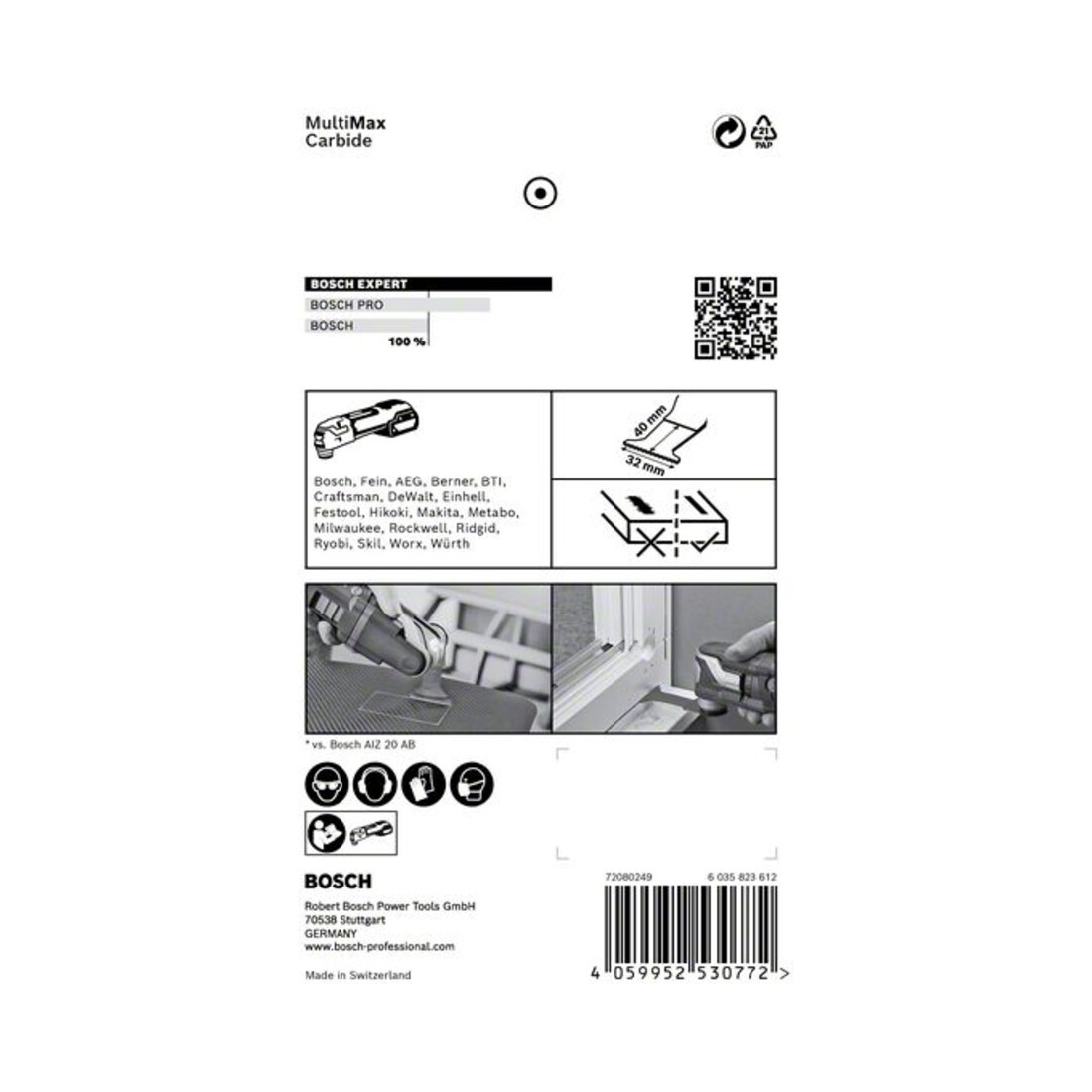 Bosch Expert MultiMax AIZ 32 APIT Blatt für Multifunktionswerkzeuge, 32 mm