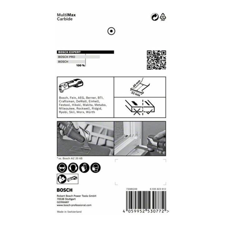 Bosch Expert MultiMax AIZ 32 APIT blad voor multifunctionele gereedschappen, 32 mm