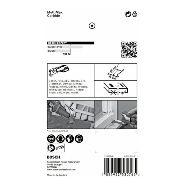 Bosch Expert MultiMax MAIZ 32 APIT lame pour outils multifonctions, 32 mm