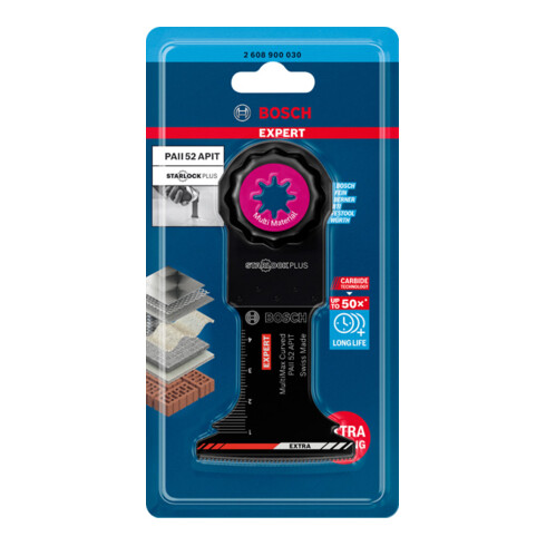 Bosch EXPERT MultiMax PAII 52 APIT Blat für Multifunktionswerkzeuge 52mm für oszillierende Multifunktionswerkzeuge