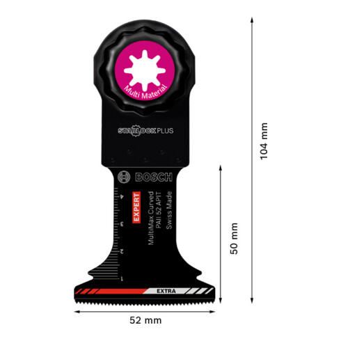 Bosch EXPERT MultiMax PAII 52 APIT Blat für Multifunktionswerkzeuge 52mm für oszillierende Multifunktionswerkzeuge