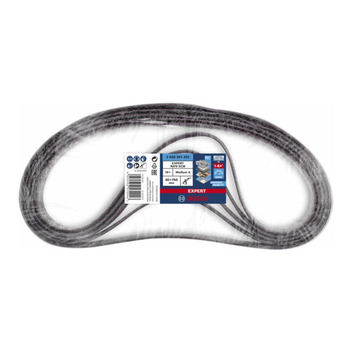 Bosch Expert N470 Bande abrasive 40 x 760 mm, moyenne