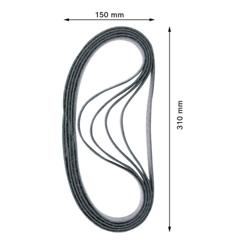 Bosch EXPERT N470 Schleifban für Bandschleifer 40 x 760mm fein 10-tlg. voor buisbandslijpmachine.