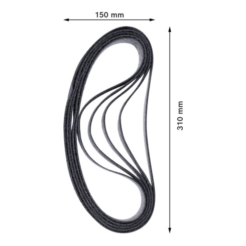 Bosch EXPERT N470 Schleifban für Bandschleifer 40 x 760mm grob 10-tlg. voor buisbandslijpmachine.